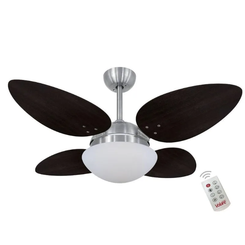 Ventilador Volare Petalo Quad Tabaco 220v E Controle Remoto 220V