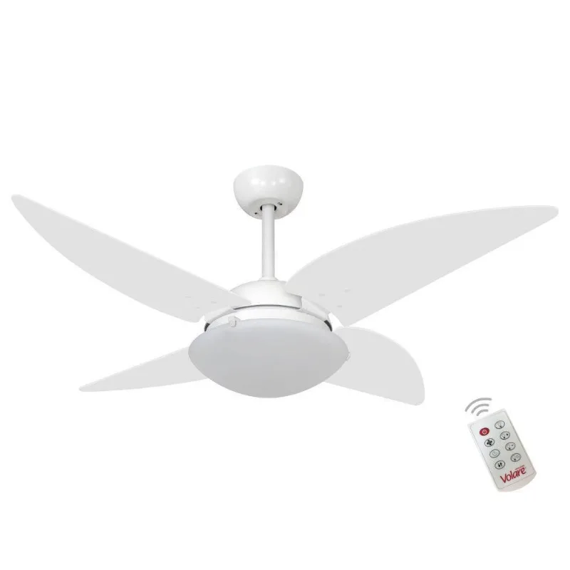 Ventilador Volare Quad Branco 127V E Controle Remoto 110V