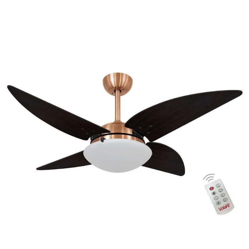 Ventilador Volare Quad Tabaco 220v E Controle Remoto 220V