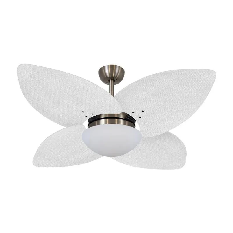 Ventilador De Teto Dormamu Bronze 4 Pás Palmae Branco 110V