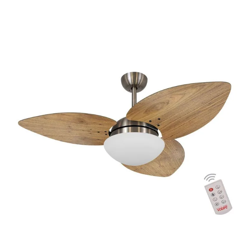 Ventilador De Teto Bronze 3 Pás Rádica 220v C/ Controle 220V