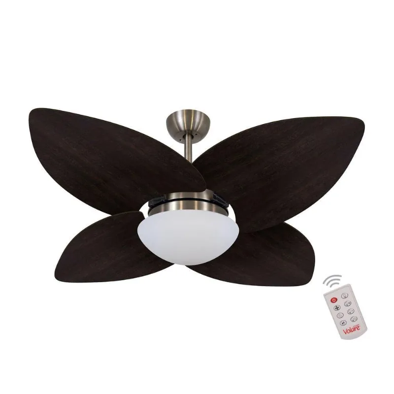Ventilador De Teto Bronze 4 Pás Tabaco 220v C/ Controle 220V