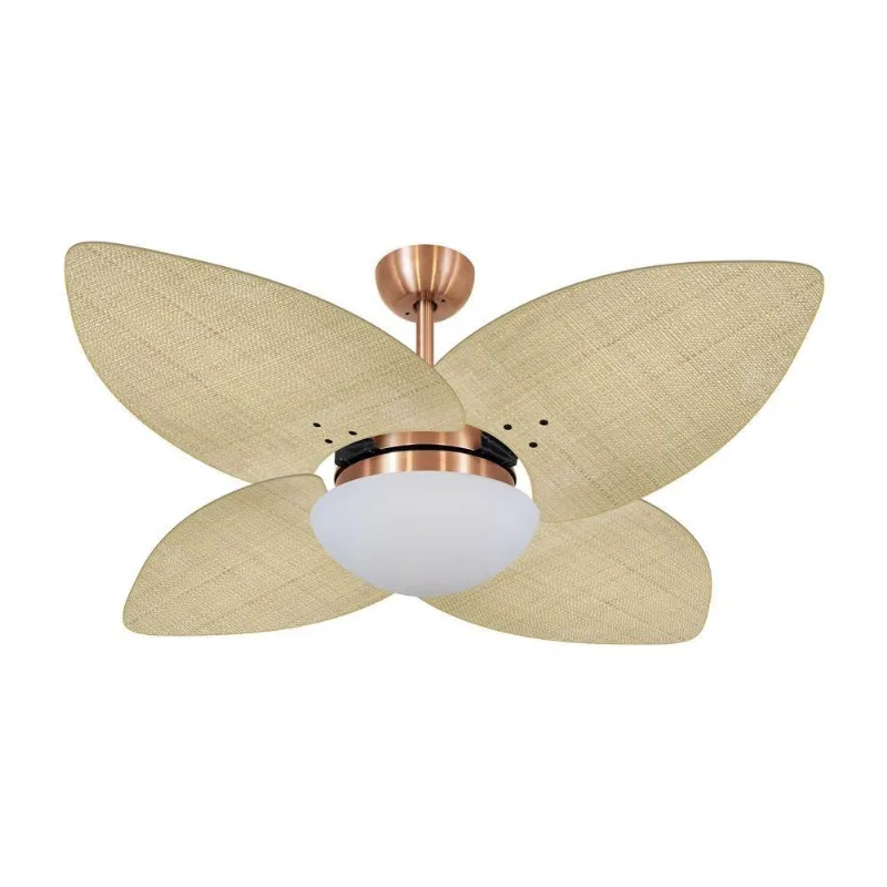Ventilador De Teto Dormamu Cobre 4 Pés Palmae Natural 220v 220V