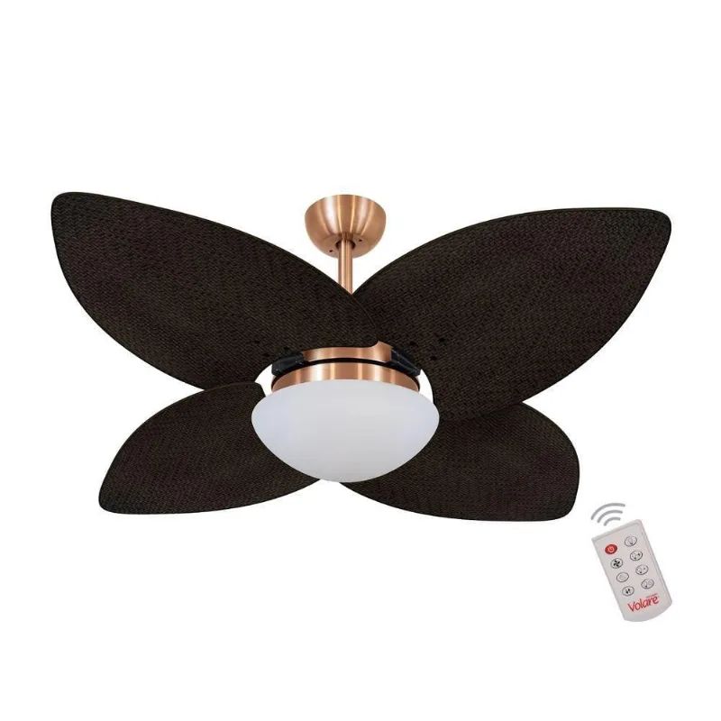 Ventilador De Teto 4 Pás Palmae Tabaco 127v C/ Controle 110V