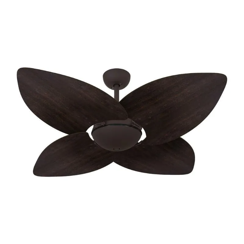 Ventilador De Teto Dormamu Marrom Texturizado Office 4 Pás 110V