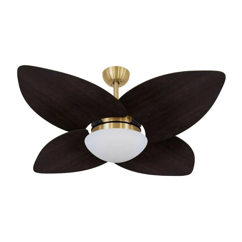 Ventilador De Teto Dormamu Dourado 4 Pás Tabaco 127v 110V