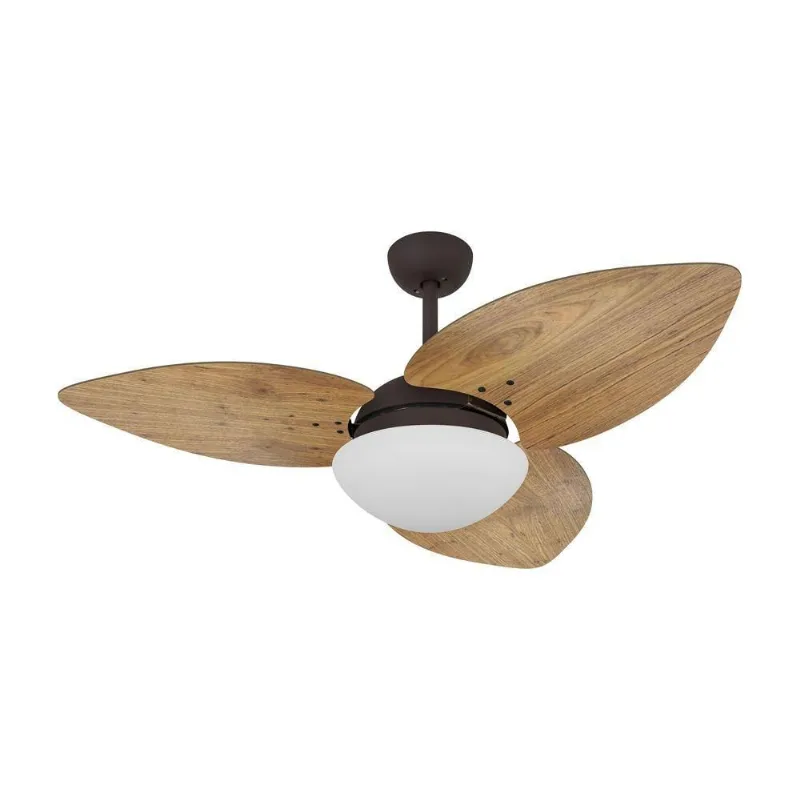 Ventilador De Teto Marrom 3 Pás Rádica Freijó 220v 220V