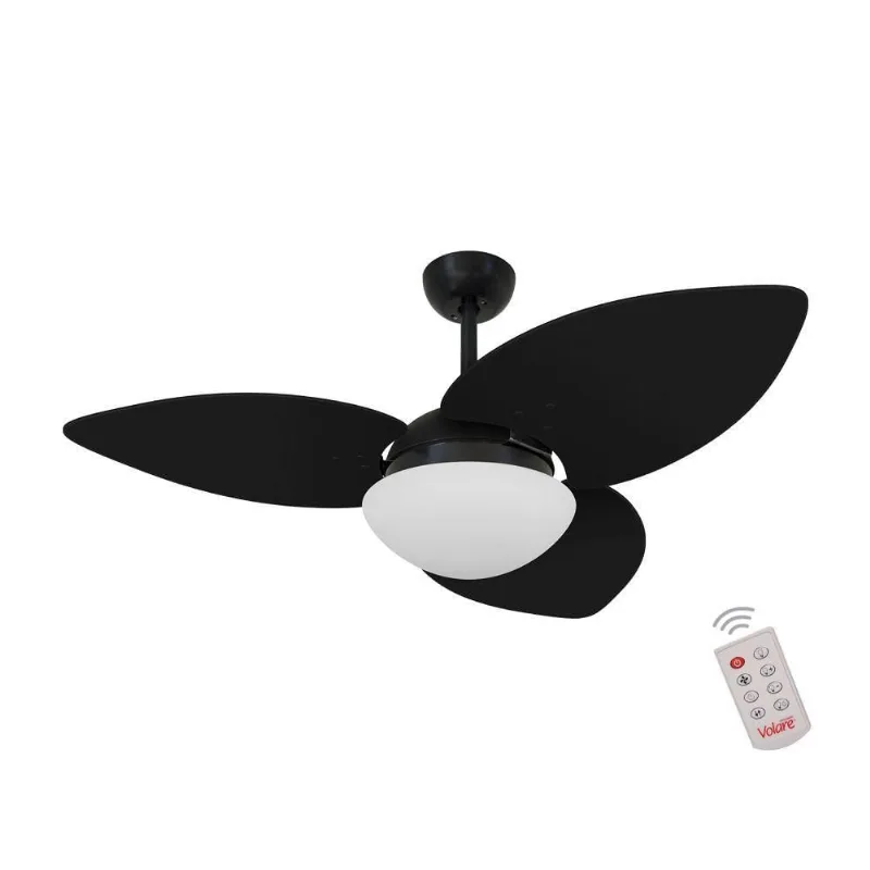 Ventilador De Teto Dormamu Nero 3 Pás Preto 220v C/ Controle 220V