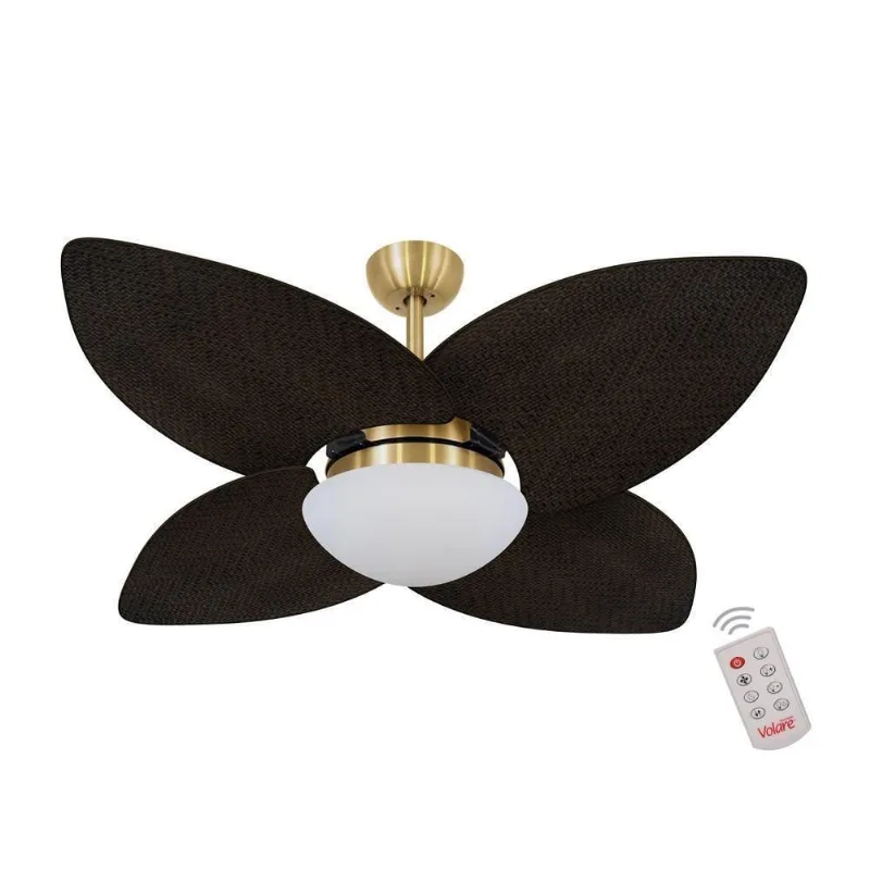 Ventilador De Teto Dormamu Dourado 4 Pás Palmae 220V