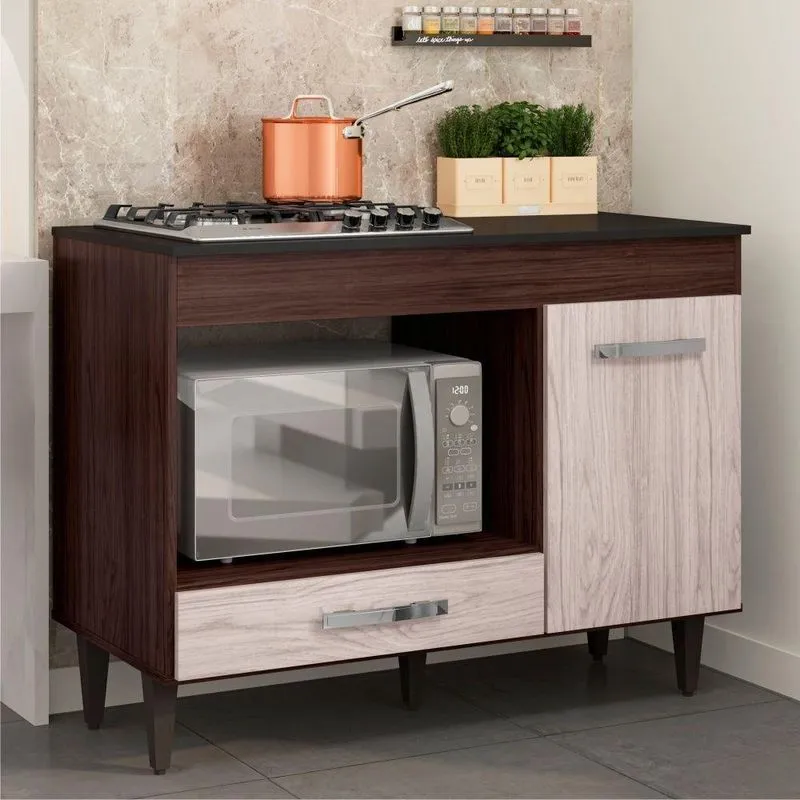 Bancada Para Cooktop Madri Castanho Avelã