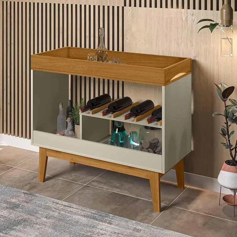 Adega Buffet Beatrice Off White Madeira - Tebarrot