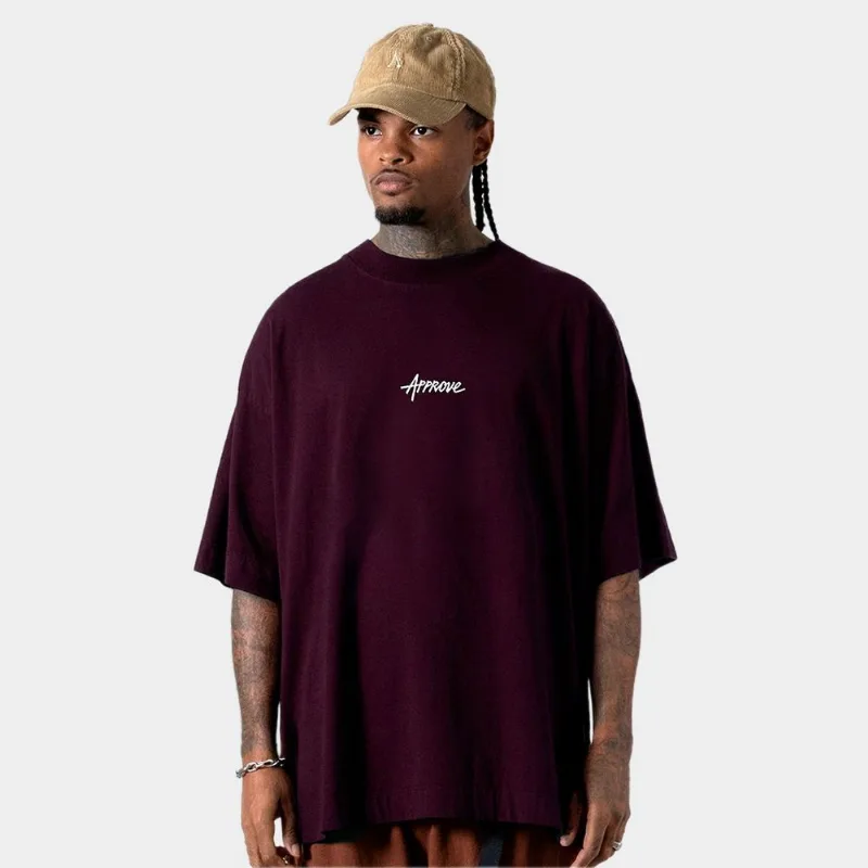 Camiseta Approve Huge Basic - Unissex - Bordô