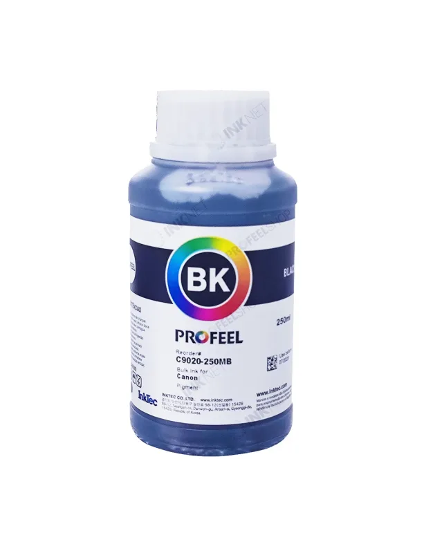 Tinta C9020 Pigmentada InkTec Profeel para Canon 250ml : Preta - G3100 G3110 G4100 G6010