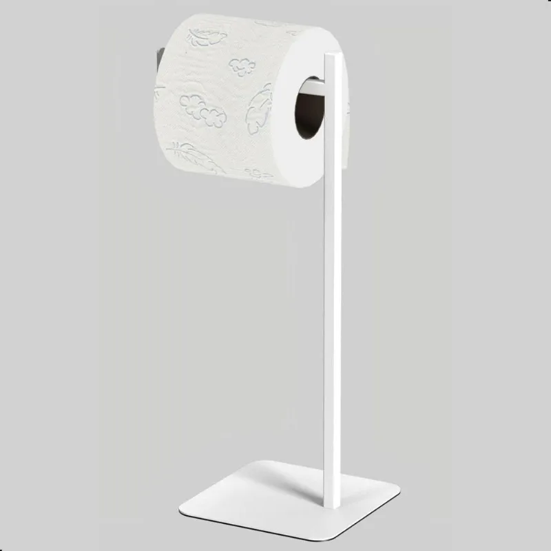 Porta Papel Higiênico De Chão Suporte Para Papel Nice Branco