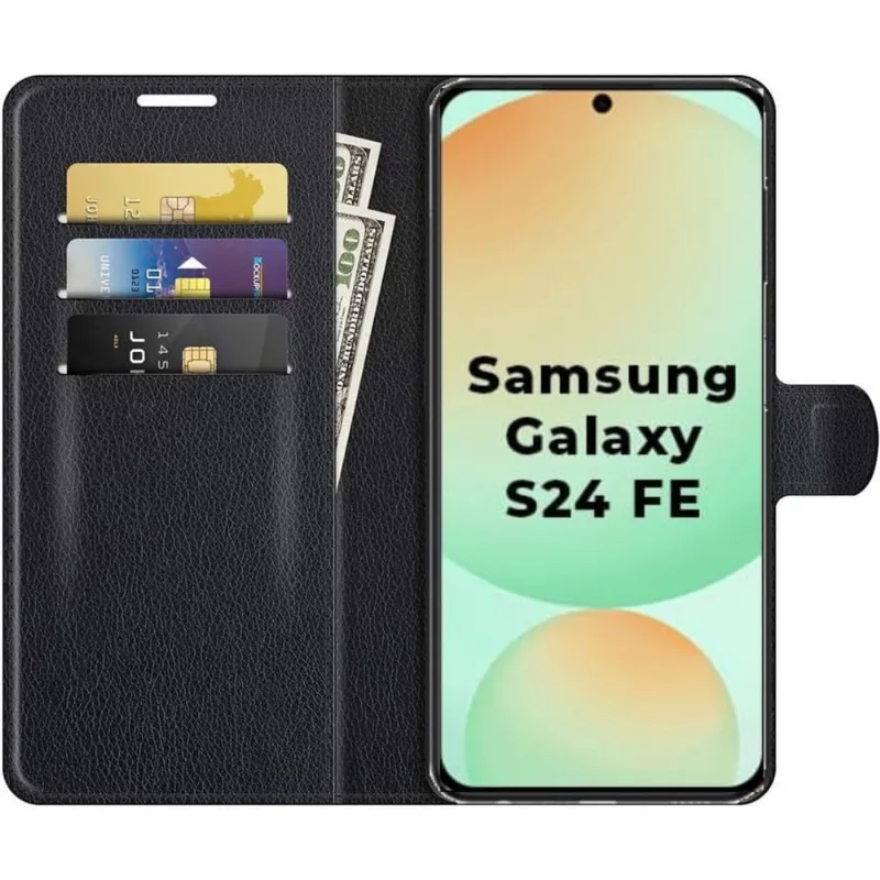 Capa Capinha Carteira Para Galaxy S24 Fe Case Couro Flip Top