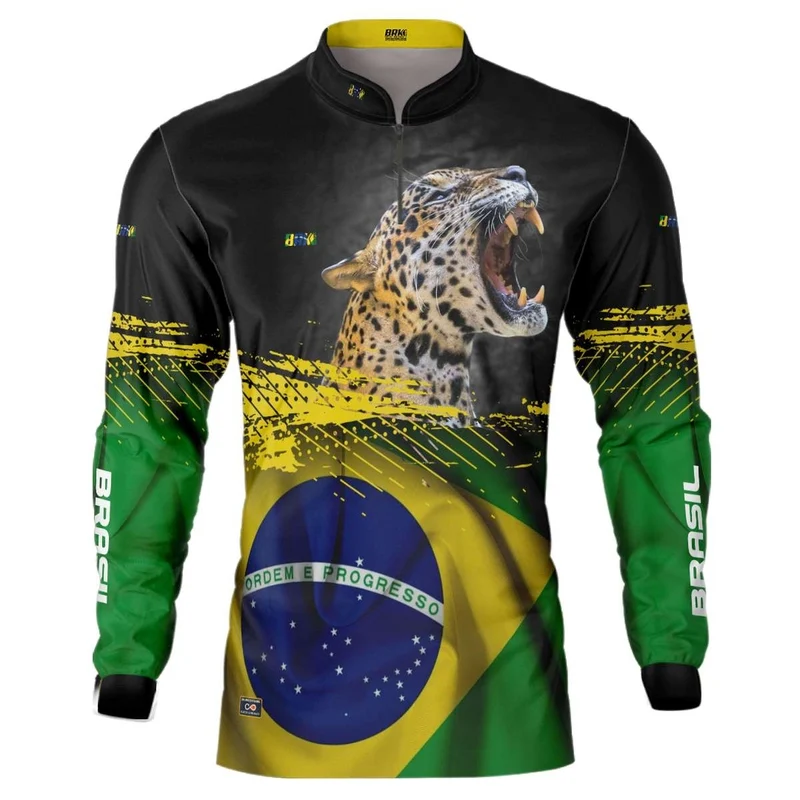 Camisa Agro Brk Brasil Onça com Proteção Solar UV50 M