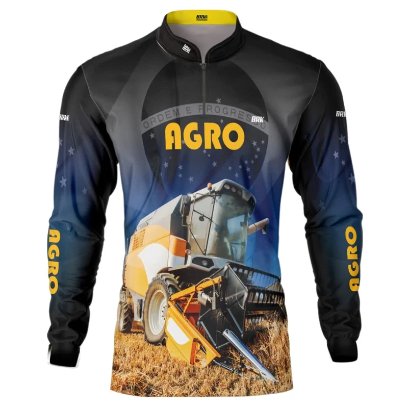 Camisa Agro Brk Colheitadeira Agro com Proteção Solar UV50+ G1