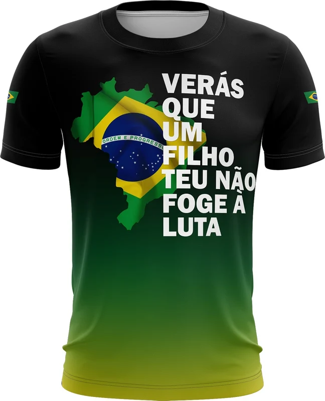 Camiseta Brasil Patriota Orgulho Brasileiro com Proteção UV50 G1