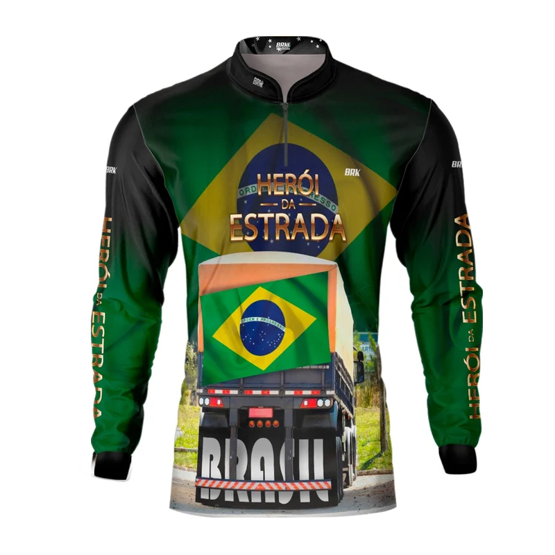 Camisa Agro Brk Heróis da Estrada Brasil com Proteção Solar UV50+ G1