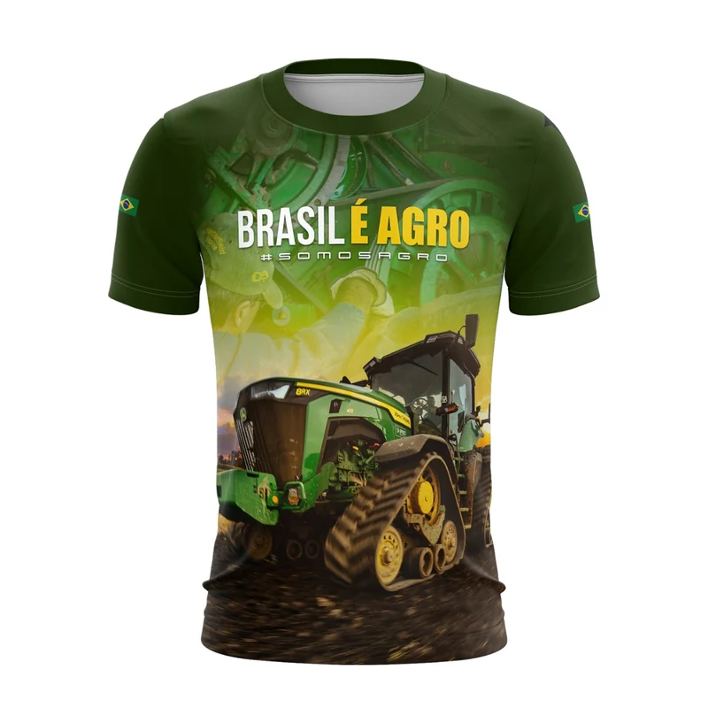 Camiseta Agro Brk Brasil é Agro 02 com Proteção Solar UV50+ P
