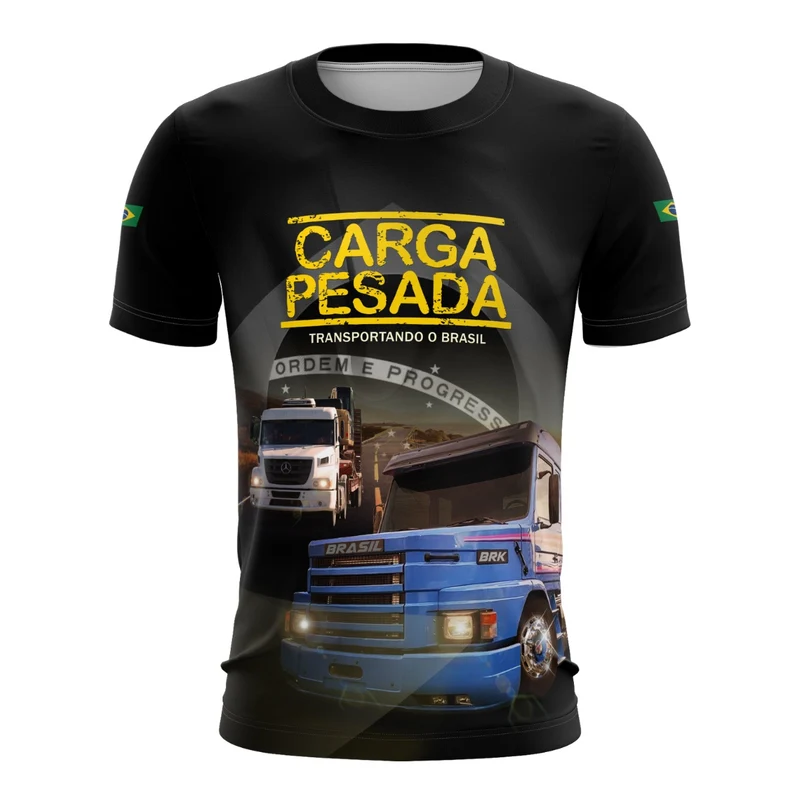 Camiseta Agro Brk Carga Pesada com Proteção Solar UV50+ P