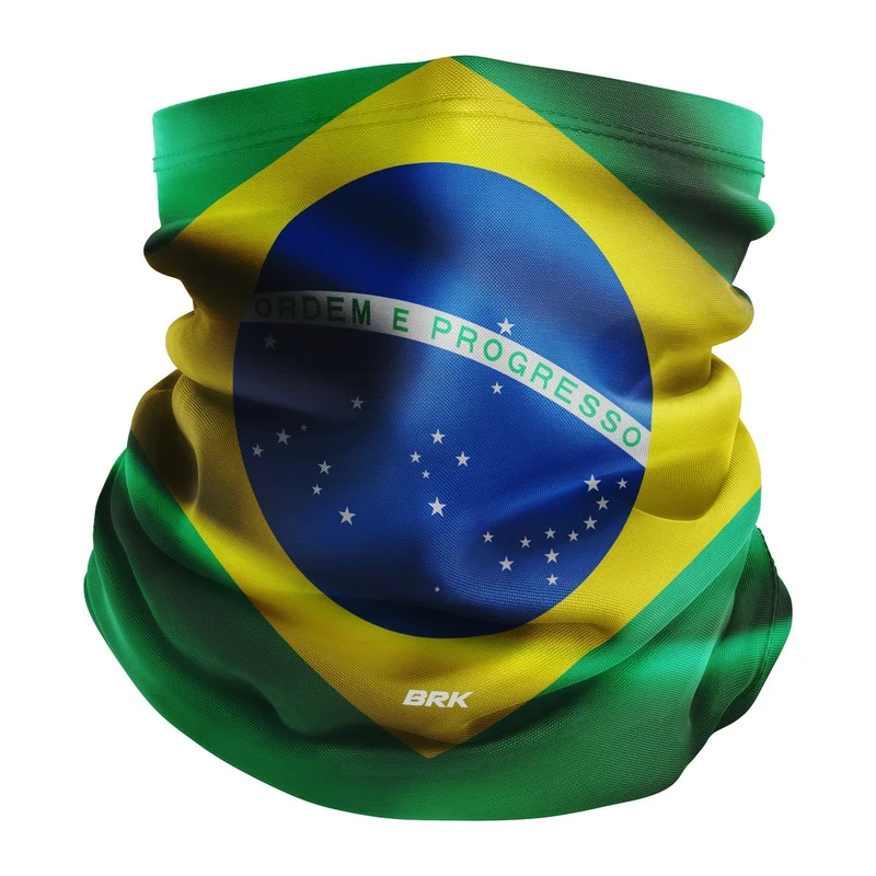 Bandana Tubeneck Agro Brk Multifuncional Bandeira do Brasil 3 com Proteção Solar UV50+