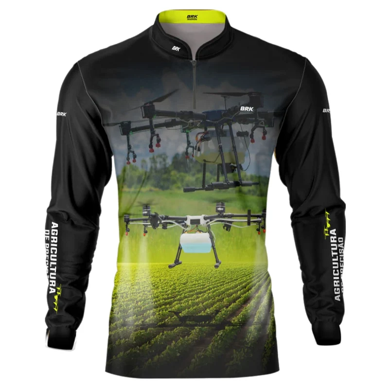 Camisa Agro Brk Drone é Agricultura de Precisão com Proteção Solar UV50+ G1