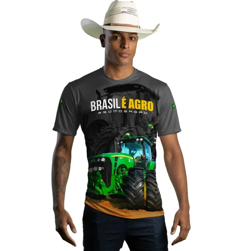 Camiseta Brk Brasil é Agro 03 com Proteção Solar UV50+ G