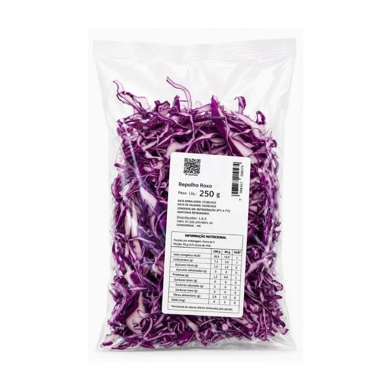 Repolho Roxo Solar Higienizado 250g
