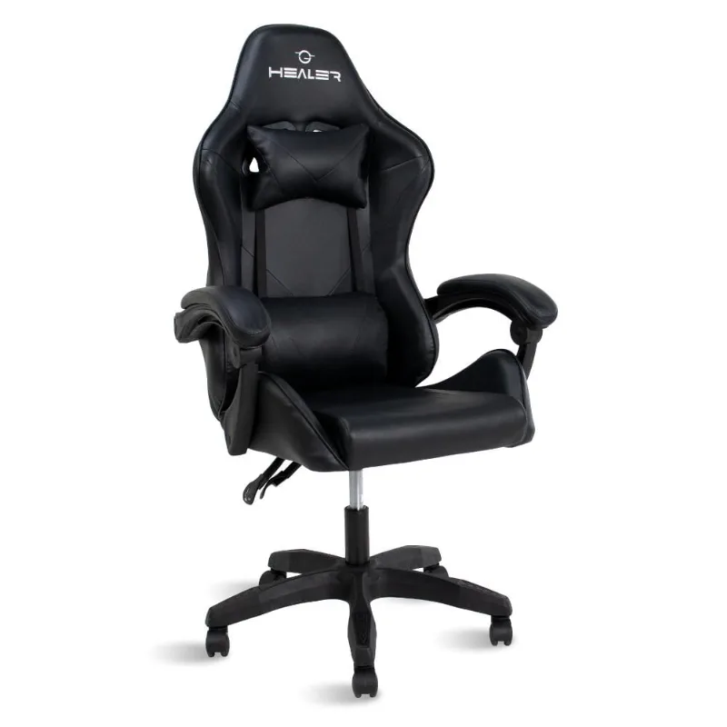 Cadeira Gamer Preto Healer Lancer Reclinável Giratória - Salon Line