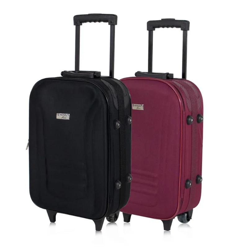Kit mala de viagem 10 kg Lucerna Preta e Vinho Swiss Move