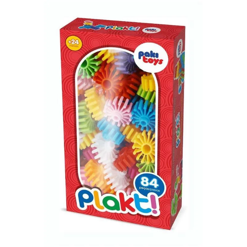 Brinquedo Plakt Engrenagens Educativo Criativo 84 Peças
