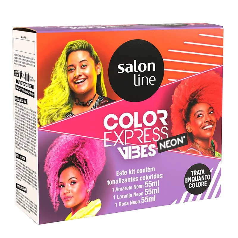 Kit Tonalizante Color Express Fun Salon Line Vibes Neon
