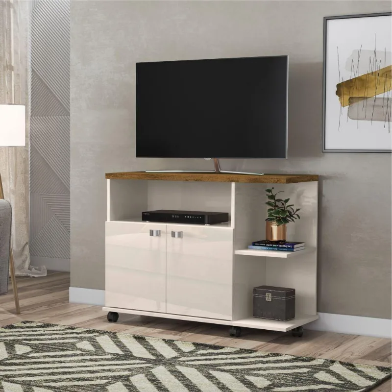 Rack Para Tv Braga Off White Canela