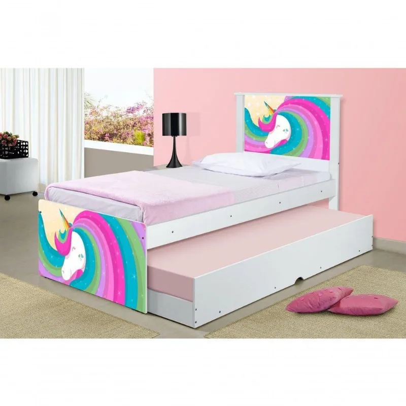 Cama Arco íris Unicórnio Com Auxiliar