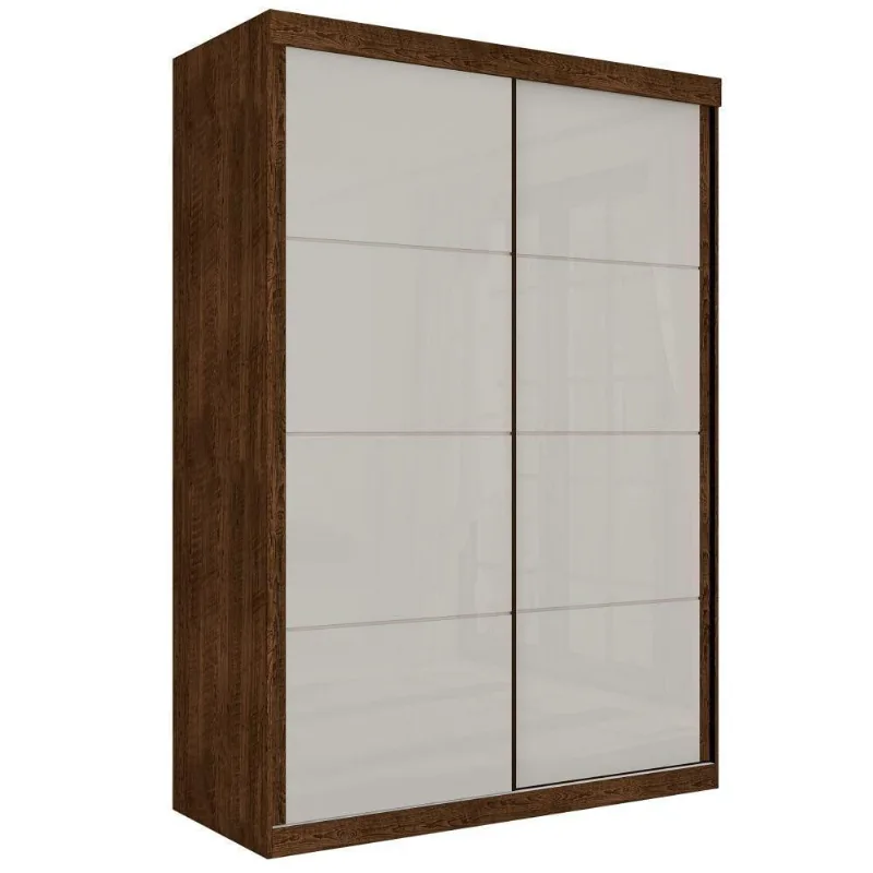 Roupeiro Solteiro Duas Portas Correr Malbec Off White