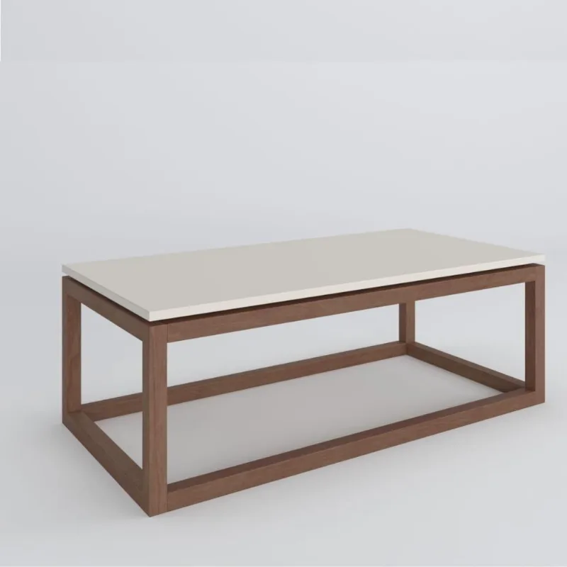Mesa De Centro Jones Off White Amêndoa