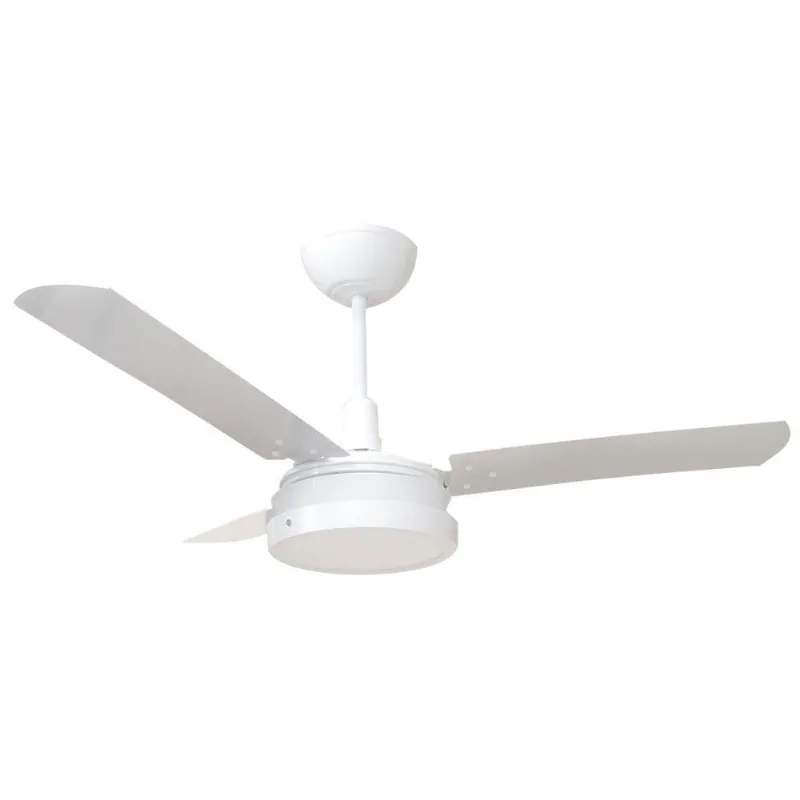 Ventilador Luz Led Vinius Branco 110V 3 Pás Brancas 110V