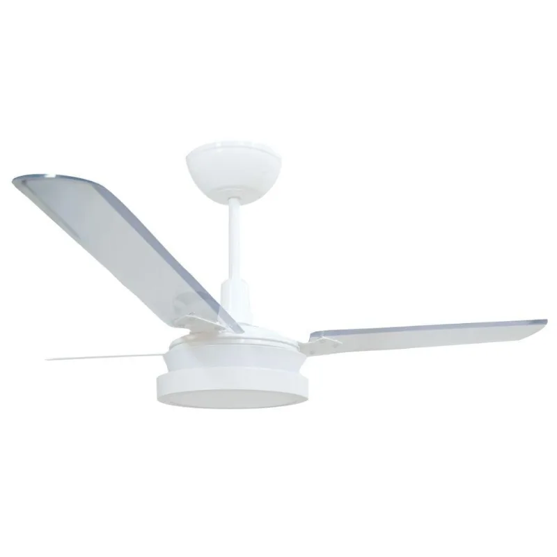 Ventilador Luz Led Vinius Branco 110V 3 Pás Transparentes 110V
