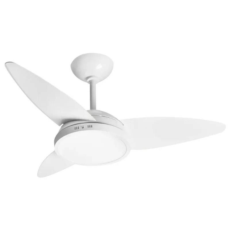 Ventilador Luz Led Kan Branco 110V 3 Pás 110V