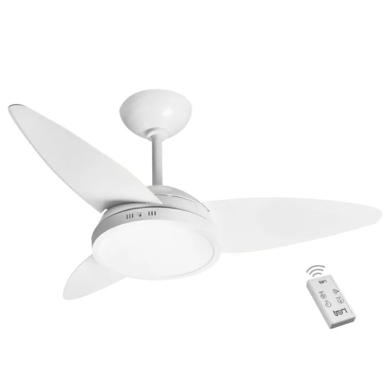 Ventilador Luz Led Kan Branco 220V 3 Pás E Controle Remoto 220V