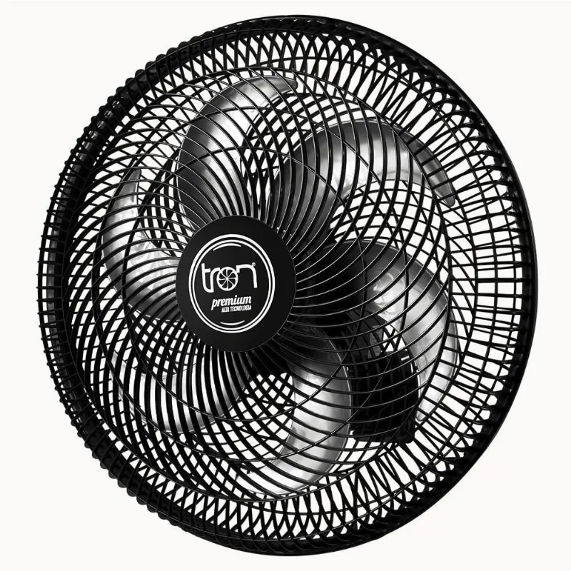 Ventilador Maggie Parede Preto Oscilante 127V 110V