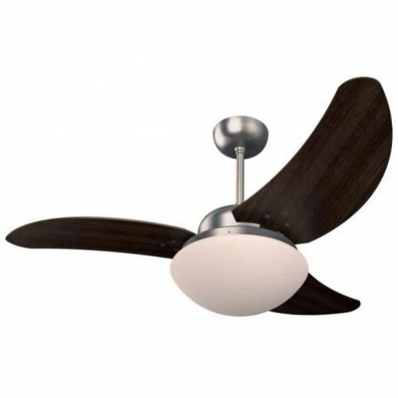 Ventilador Solano Aço Escovado 110V 3 Pás Tabaco 110V