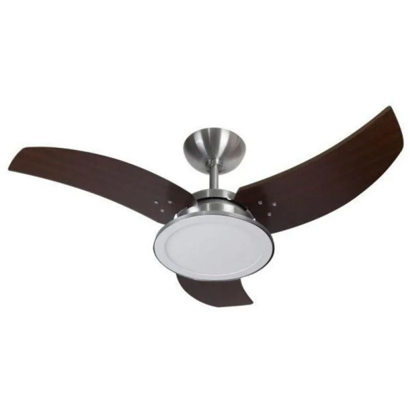 Ventilador Venom Led Alumínio 110V 3 Pás Tabaco 110V