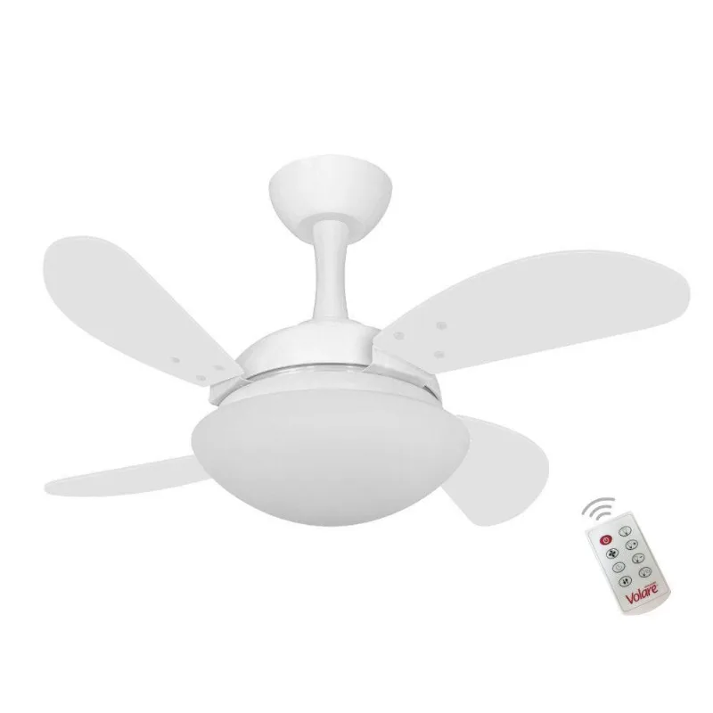 Ventilador Ventax New Lil 4 Pás Branco 127V Controle Remoto 110V