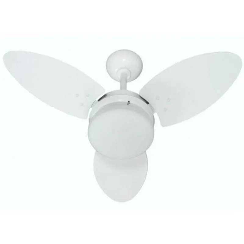 Ventilador Ventura Branco Mdf 110V 3 Pás Brancas 110V