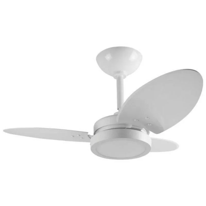 Ventilador Ventura Led Branco 110V 3 Pás Brancas 110V