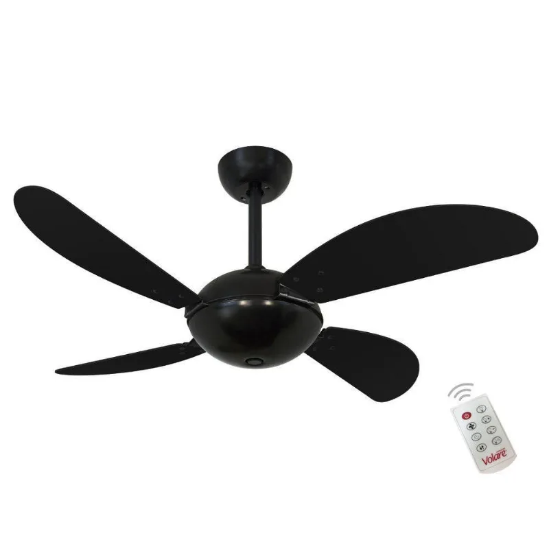 Ventilador Preto Air Off Preto 127V E Controle Remoto 110V