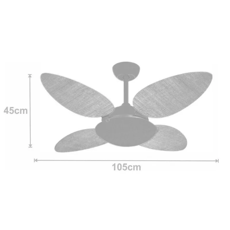 Ventilador Off Premium Tabaco 220V E Controle Remoto 220V