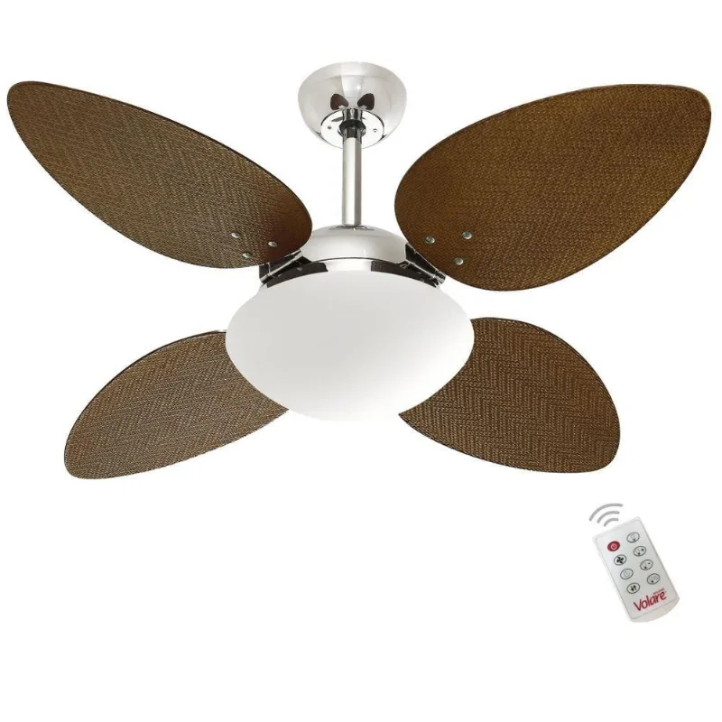 Ventilador Premium Tabaco 127V E Controle Remoto 110V